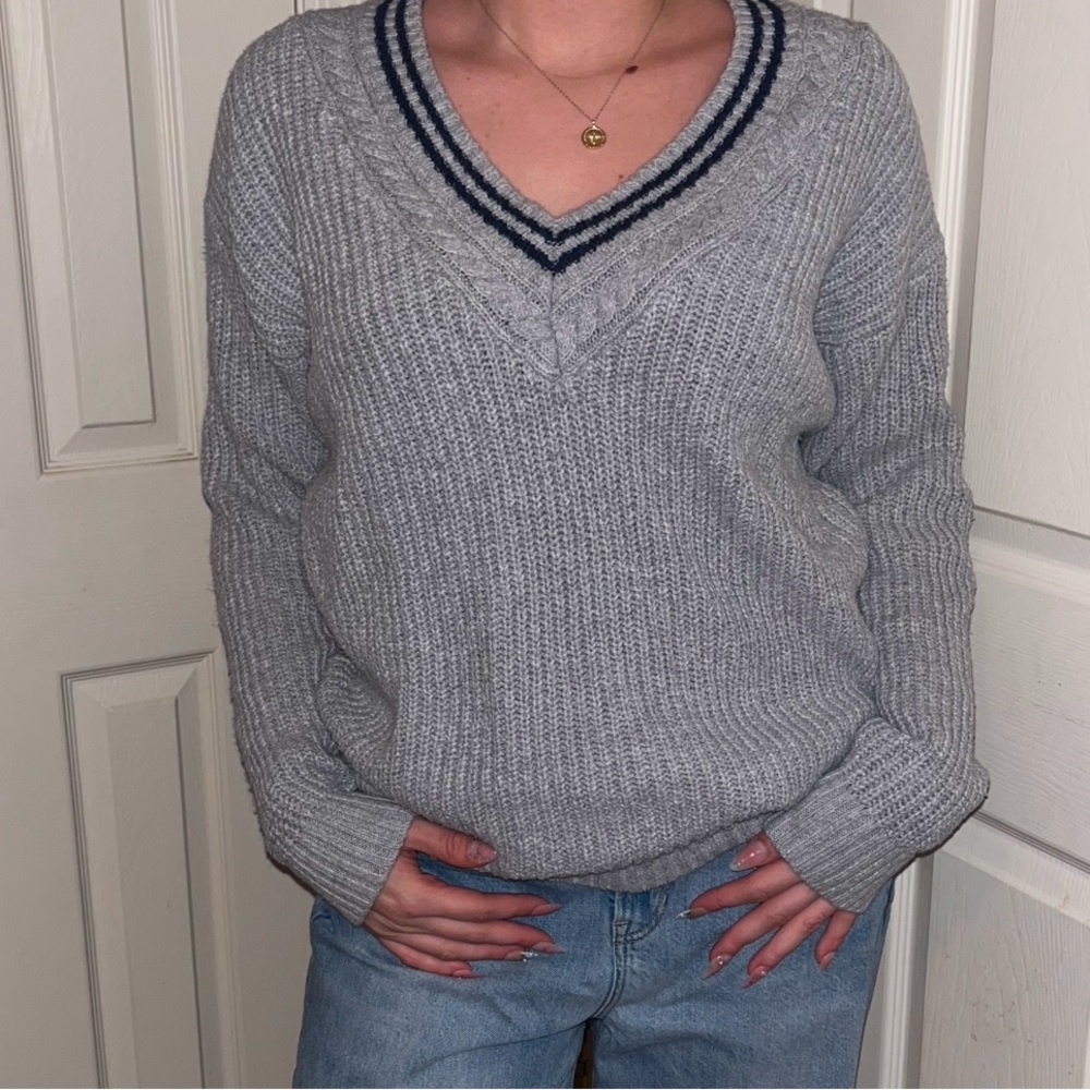 V-Neck Knitted Sweater